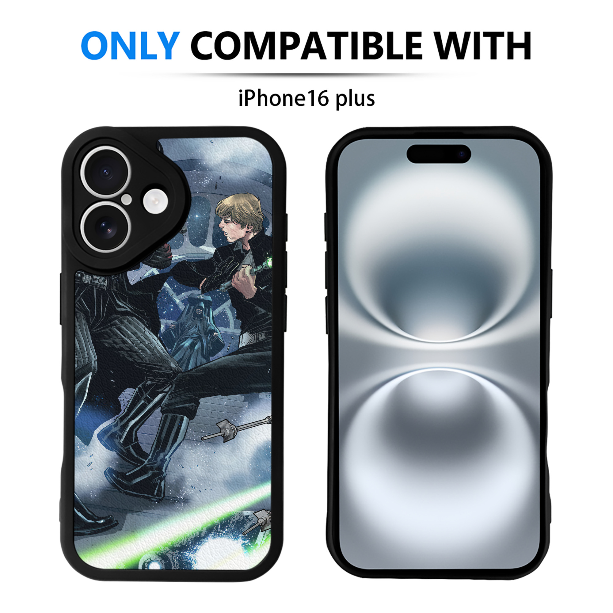 （画像用） スター・ウォーズ Star Wars 【iPhone 16シリーズ対応】シリコンスマホケース（レザー調） 材質：シリコン